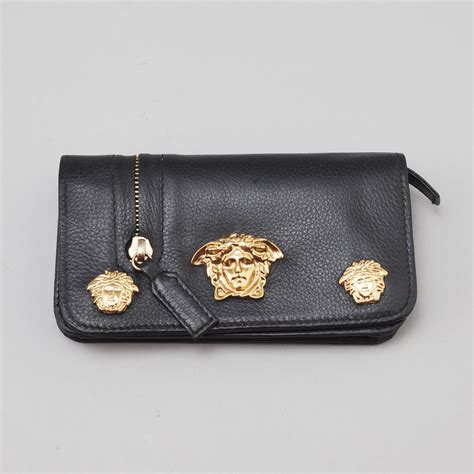 versace logo wallet|authentic versace wallet.